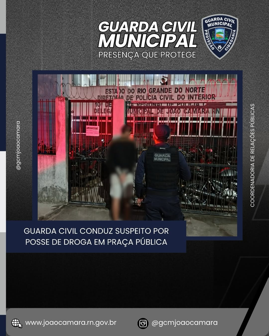 Canal de Denúncia da GCM: Disque (84) 99145-2203